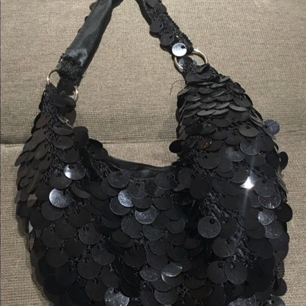 Black Sequin Hobo